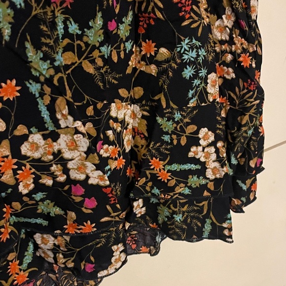 Apricot Floral Black Dress women’s 12 - Picture 4 of 6